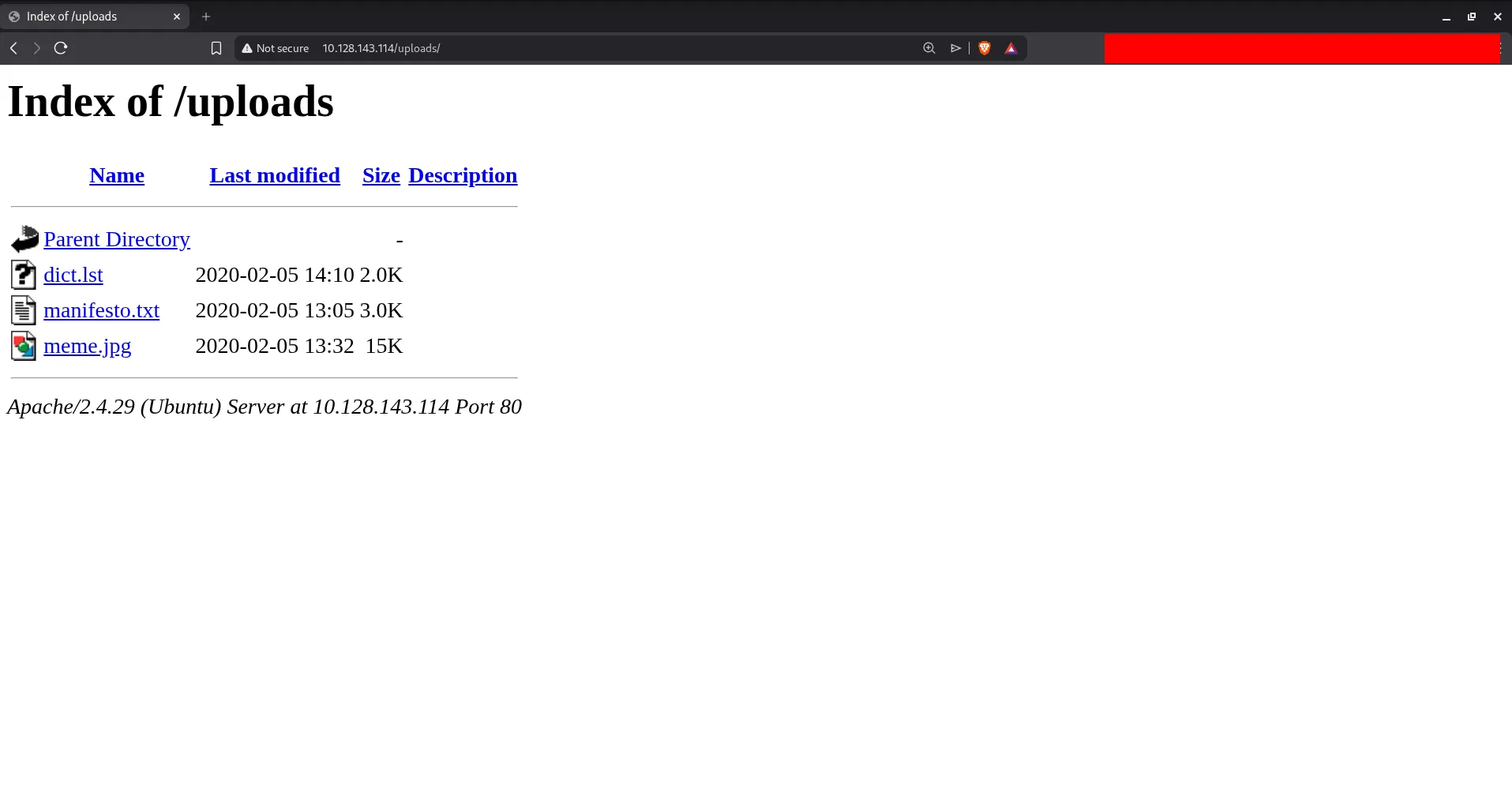 Hidden directories discovered