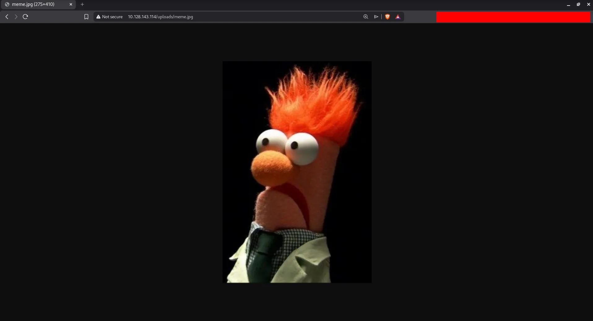 Extra file in uploads directory