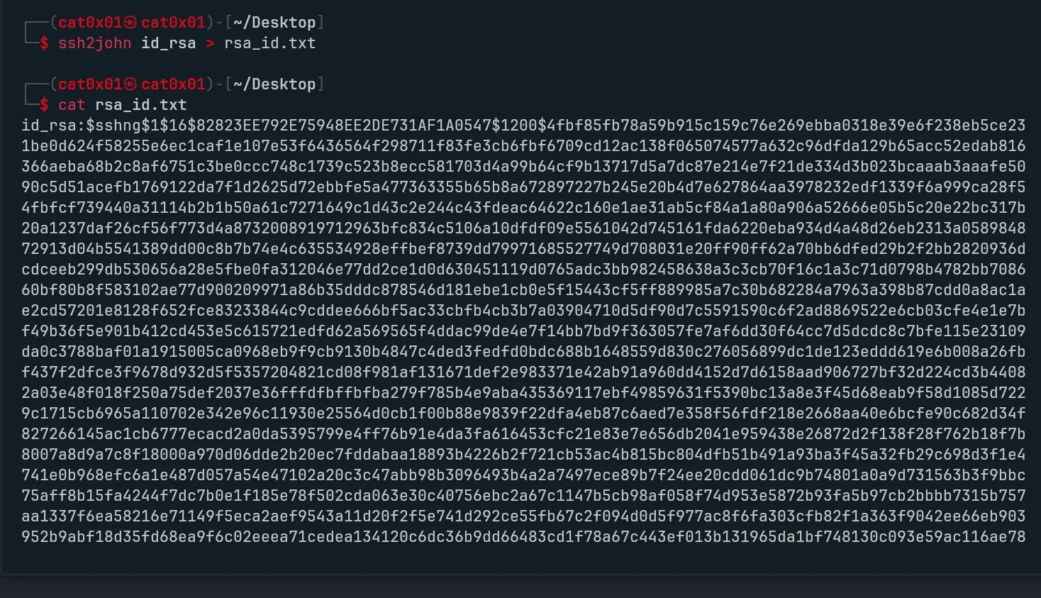 Encrypted SSH key found