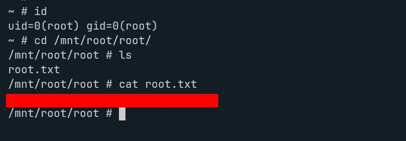Root access confirmed