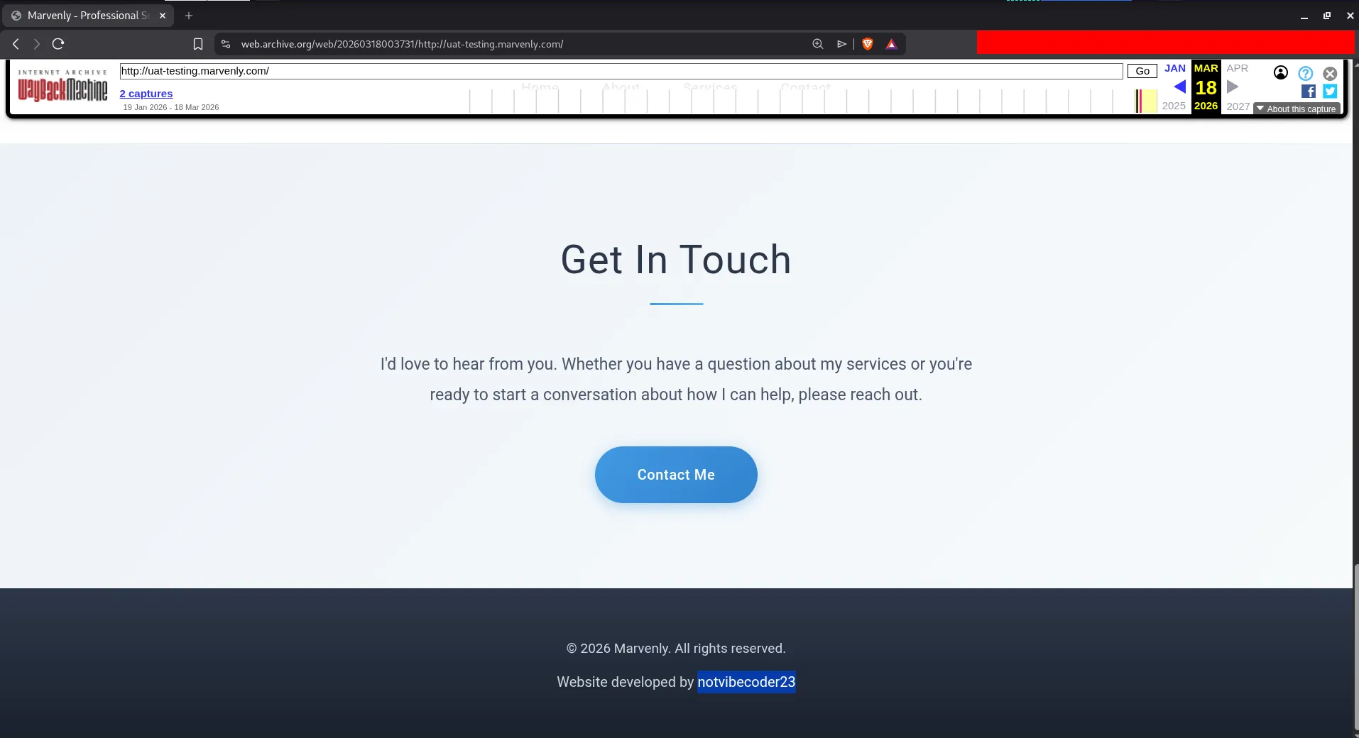 Archived website screenshot