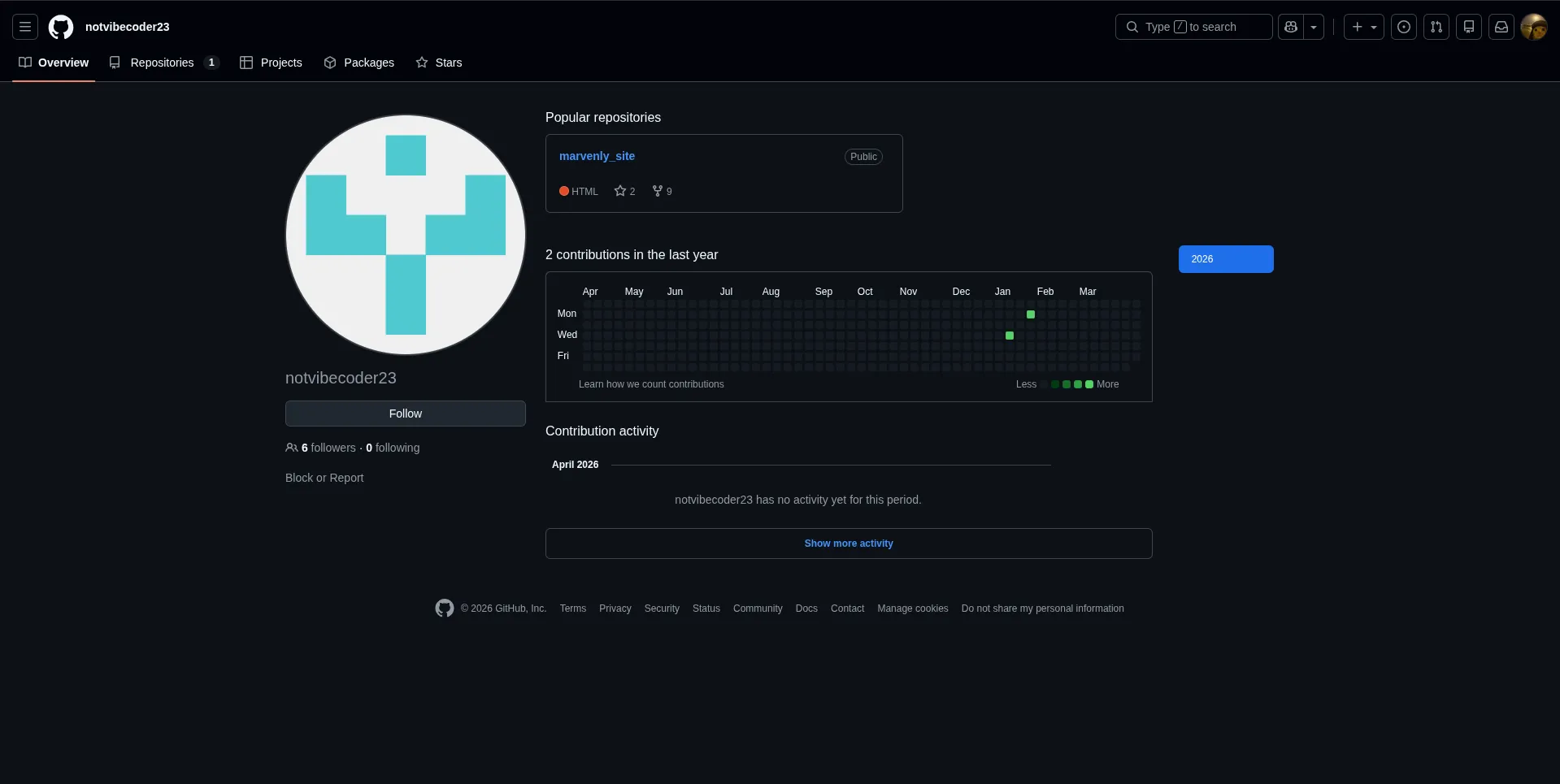 Developer name on the site