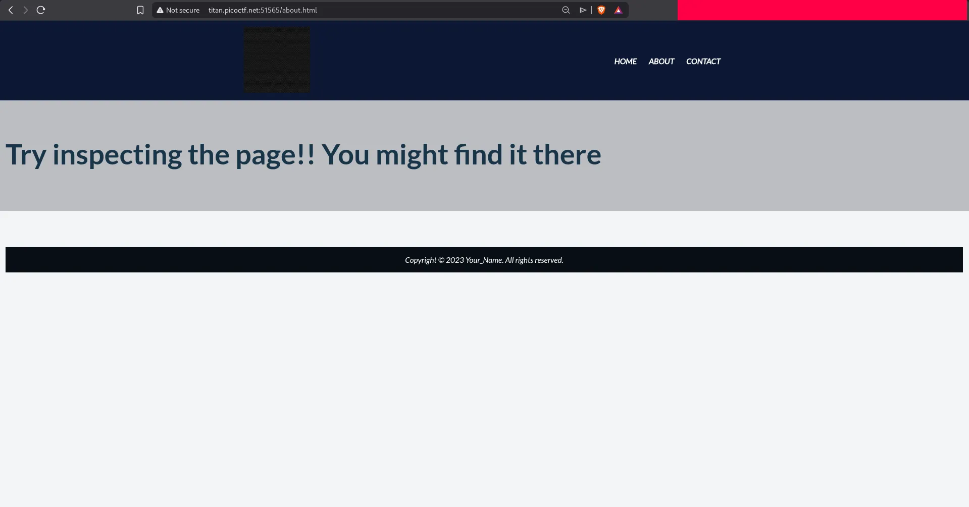Inspecting the page source