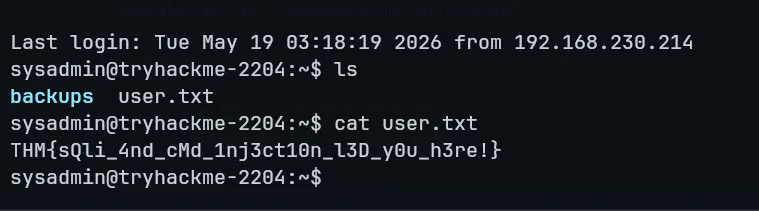 Reading user.txt