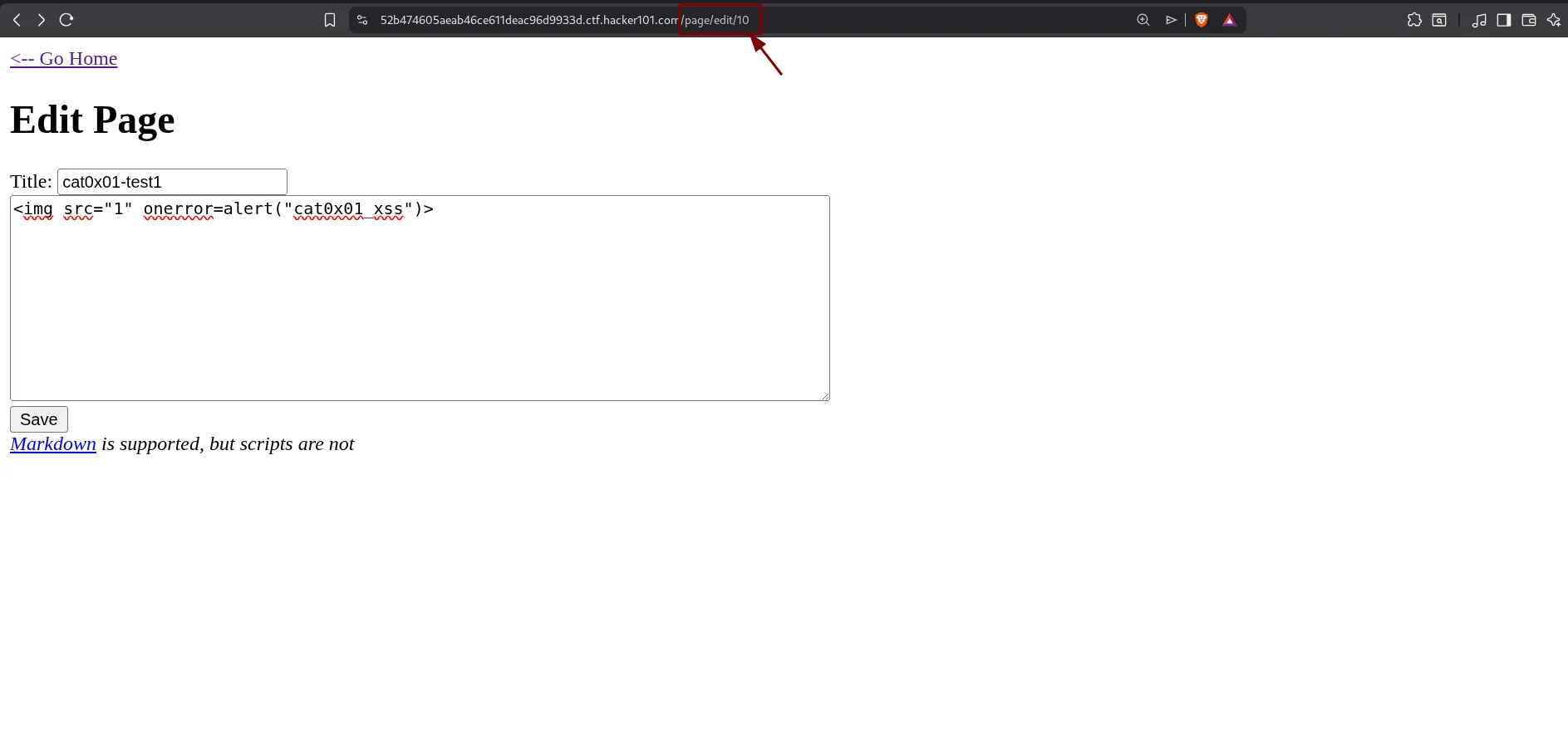 The edit URL for page 10