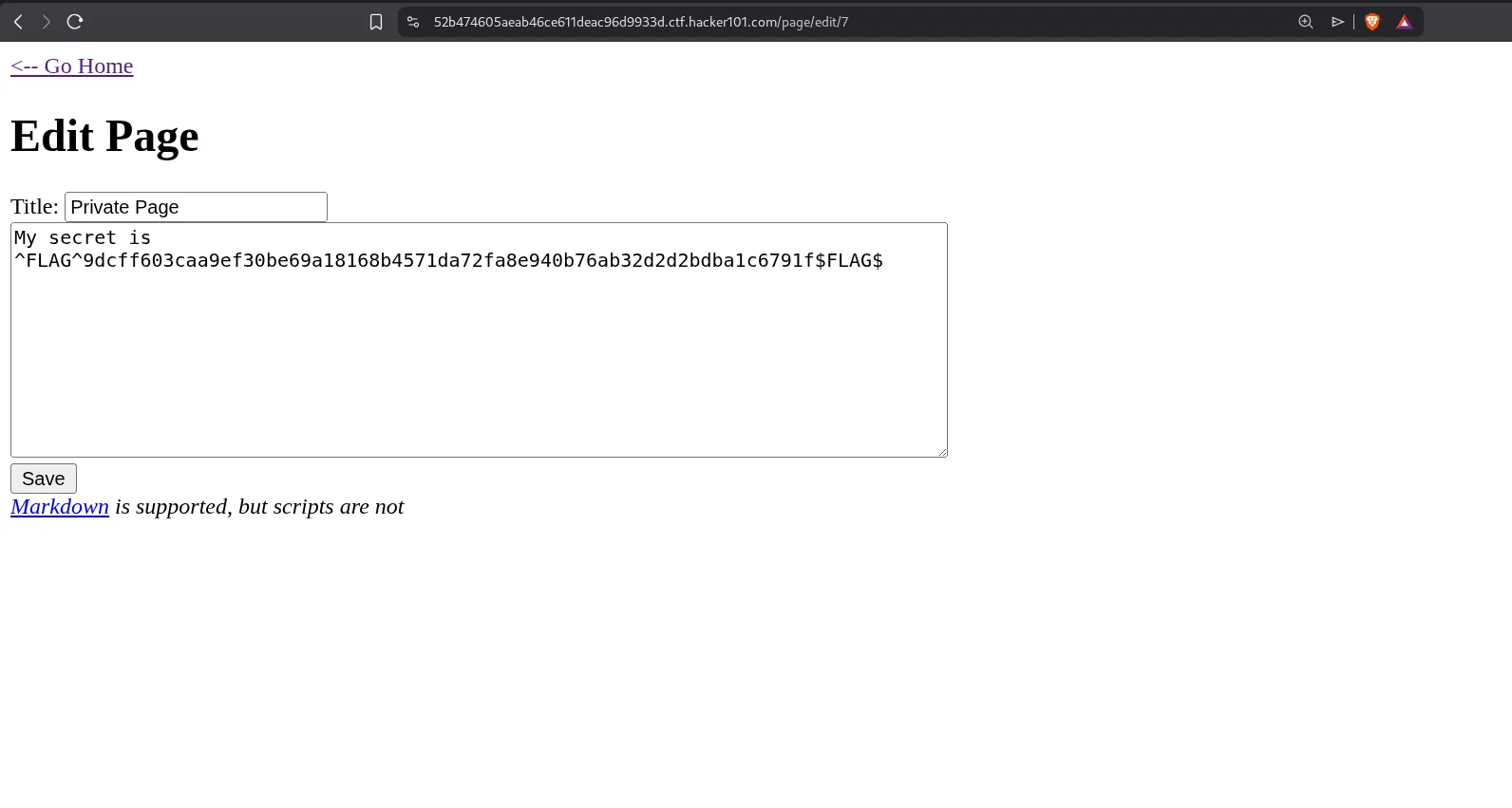Changing the edit URL to page 7